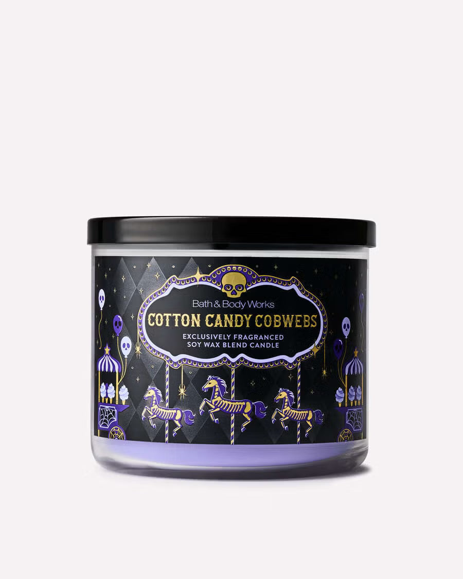 Cotton Candy Cobwebs 3-Wick Candle BBW 2026