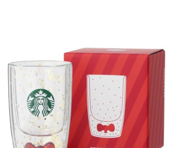 Starbucks Japan Holiday 2026 Double Wall Heat-Resistant Glass Ribbon 355ml