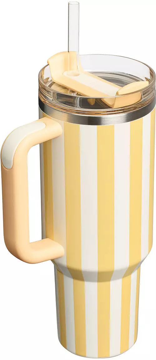 Vaso Stanley Butter Cabana Gloss Quencher H2.0 FlowState de 40 oz - Colección Oasis