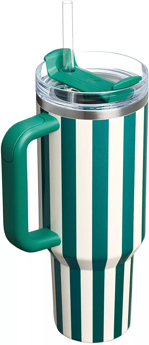 Vaso Stanley 40 oz. Emerald Cabana Gloss Quencher H2.0 FlowState Tumbler - Oasis Collection