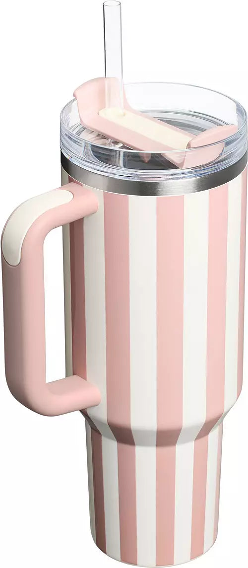 Vaso Stanley Peach Cabana Quencher H2.0 FlowState de 40 oz - Colección Oasis