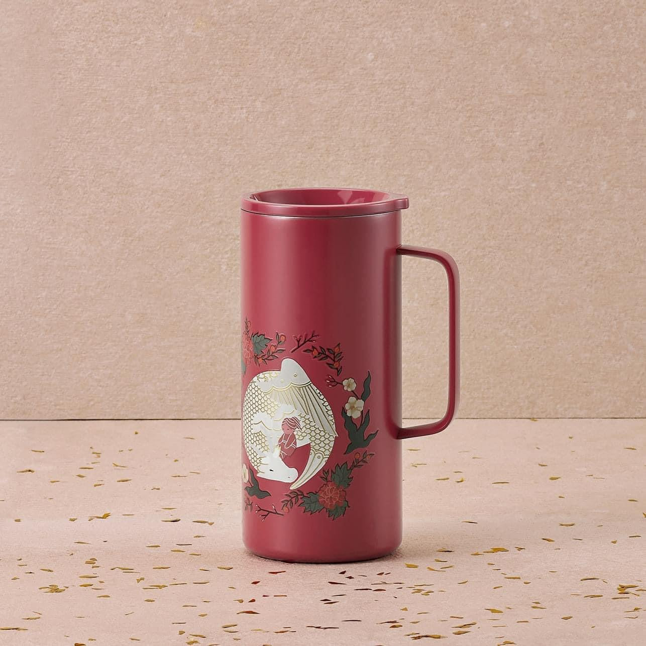 Tumbler YEar of the Dragon rojo con asa