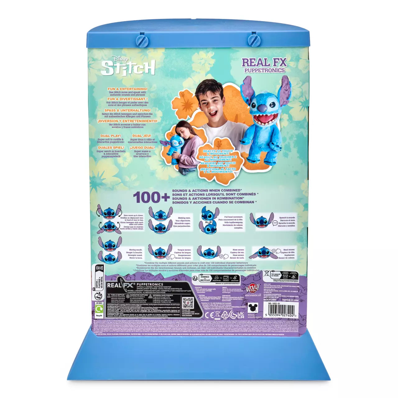 Peluche Stitch Real FX – Lilo & Stitch – 18'' Disney Store US