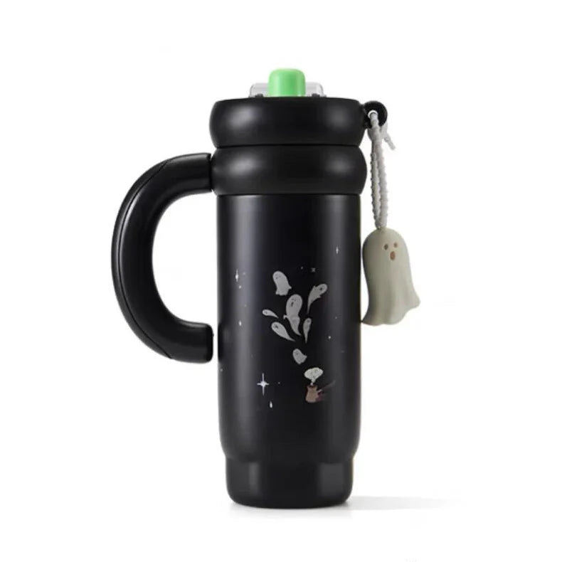 Termo de acero inoxidable con popote Starbucks China 2024 Halloween Green Ghost online 936ml
