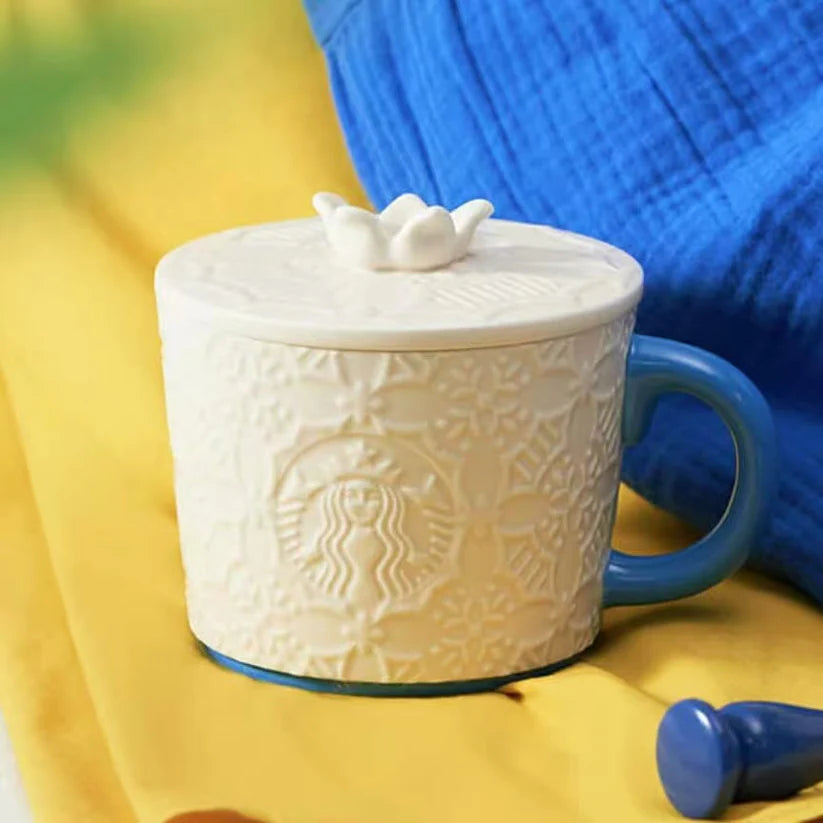 Taza de Ceramica Starbucks China 2025 Holiday Sea Breeze Series 440ml