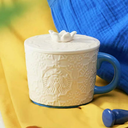 Taza de Ceramica Starbucks China 2025 Holiday Sea Breeze Series  440ml