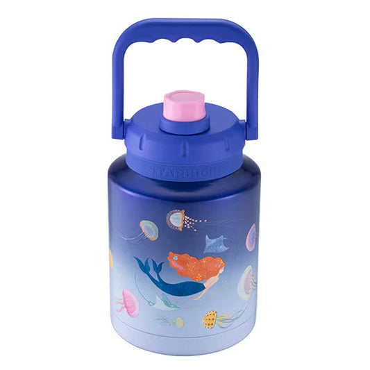 Tetera de acero inoxidable azul de la serie Ocean Siren 2025 de Starbucks, Taiwán, de 1035 ml