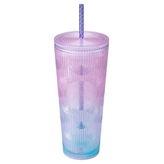 Vaso Scales con popote de 24 oz de la serie Ocean Siren de Starbucks 2025 de Taiwán