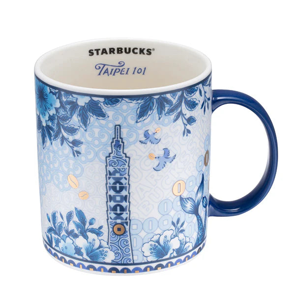Starbucks Taiwan 2026 101 store series Blue Color Fenghua Mug 473ml 16OZ