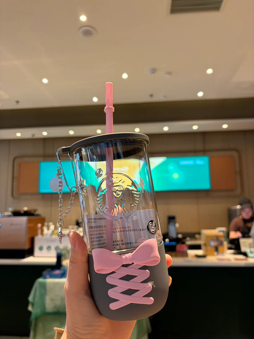 Vaso de Vidrio con Tapa de silicon Starbucks China 2026 Ballet Series 635ml