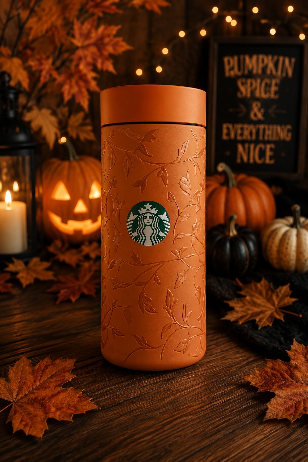 Starbucks Halloween Pumpkin Embossed Tumbler | Europa 2026