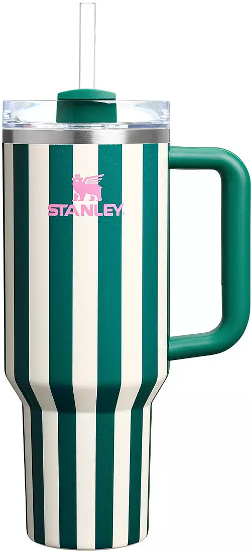 Vaso Stanley 40 oz. Emerald Cabana Gloss Quencher H2.0 FlowState Tumbler - Oasis Collection