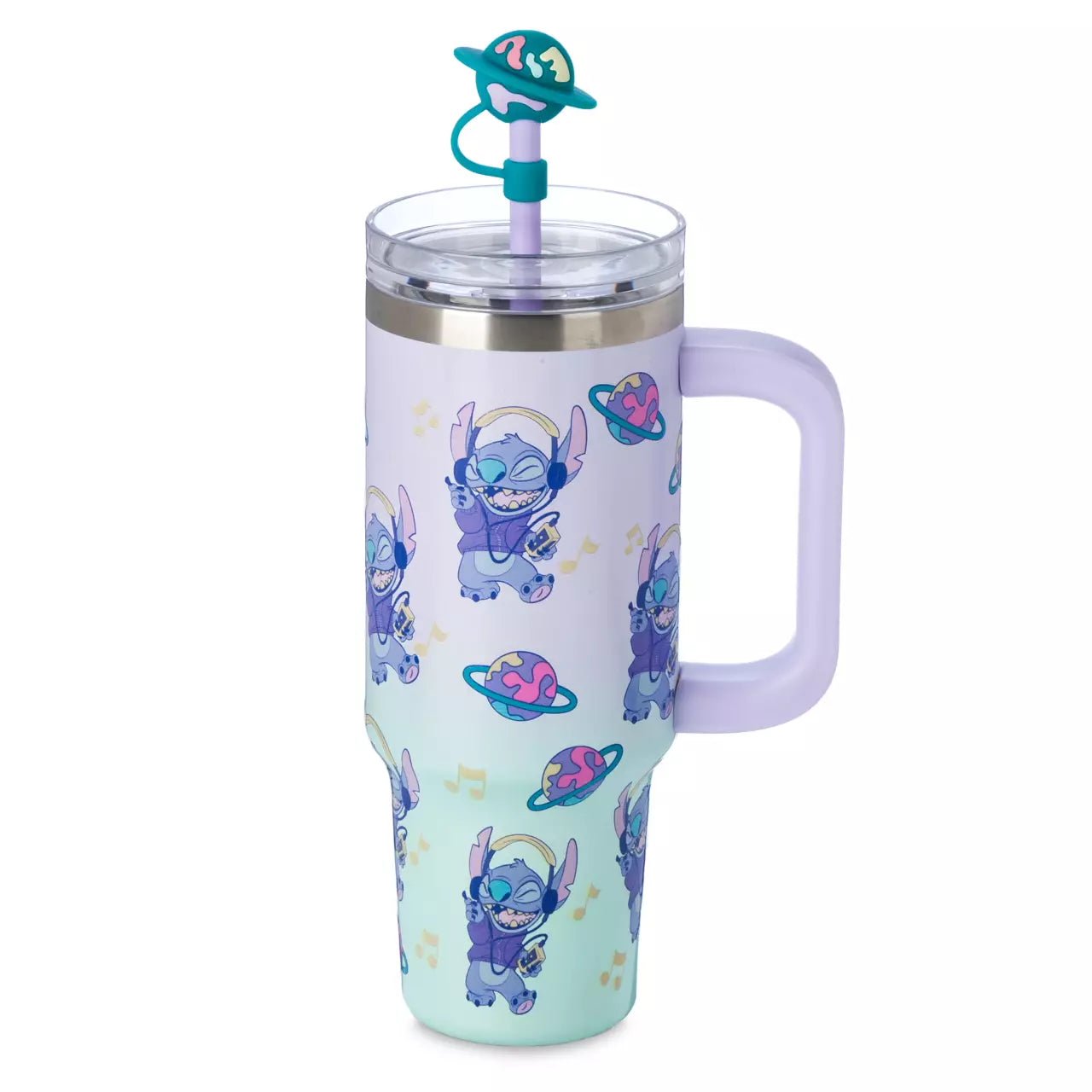 Vaso de viaje de acero inoxidable Stitch con popote y estuche con cierre – Lilo & Stitch Disney Store US