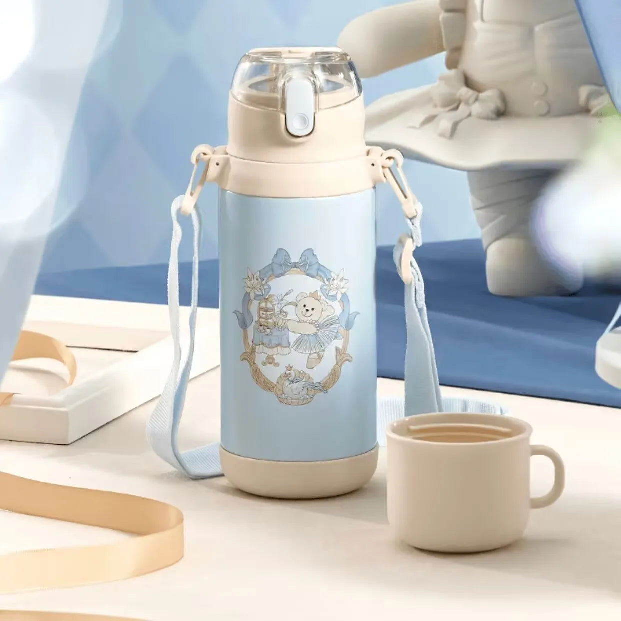 Termo azul de acero Inoxidable 19 oz Starbucks 2024 China Princess Afternoon Tea Blue Bear