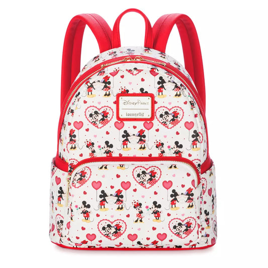 Mochila Loungefly Mini de Mickey y Minnie Mouse para el Día de San Valentín Disney Store US