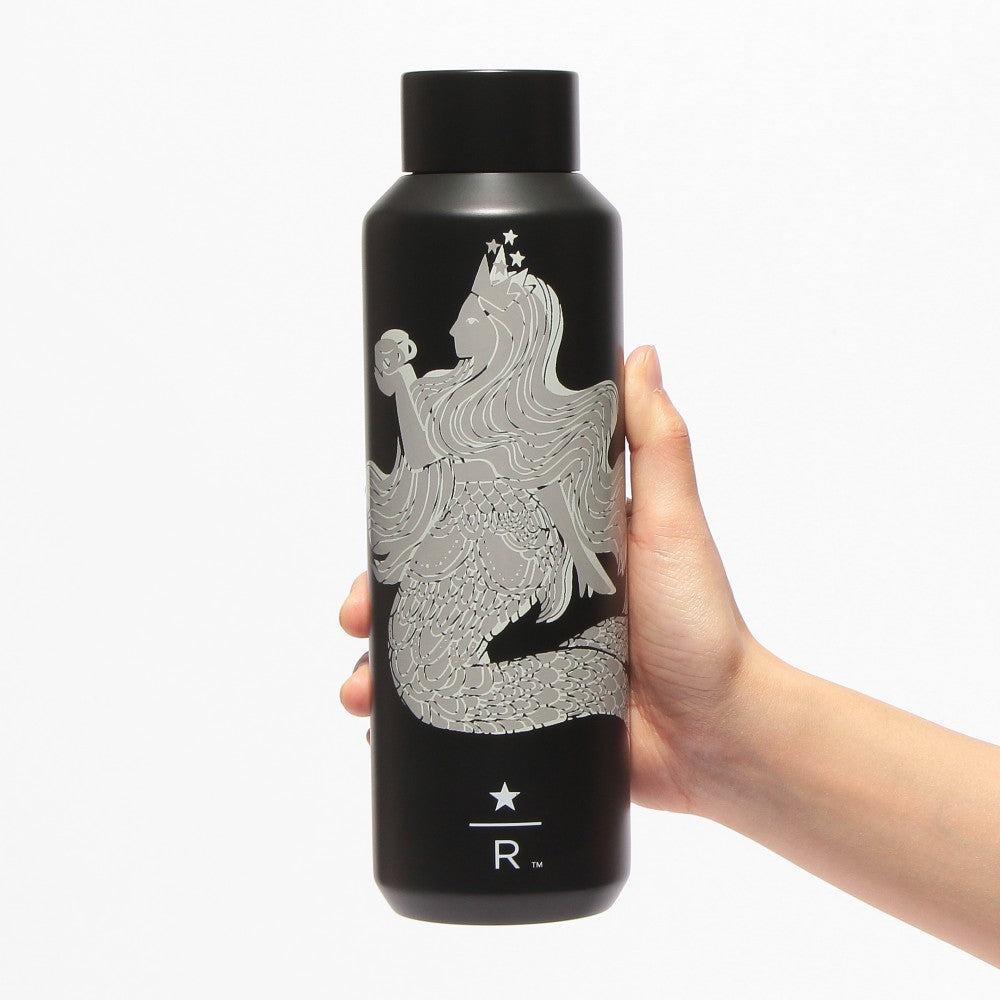 Botella de acero inoxidable WILDSIDE Starbucks Reserve®, negra, 591 ml
