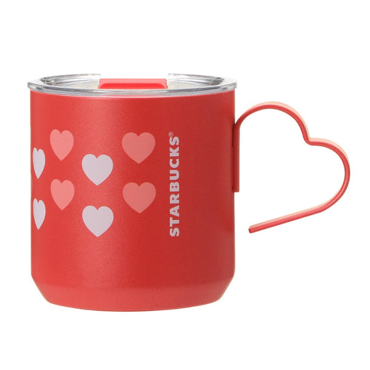 Taza de Acero inoxidable con asa en forma de corazón Starbucks Japan 2025 Valentine's Day 355ml