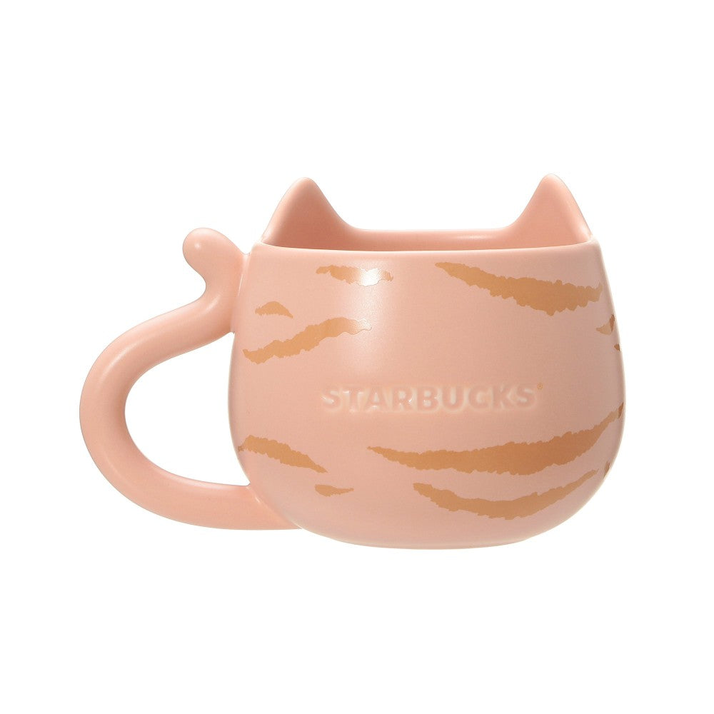 Taza de Ceramica en forma de Gato rosa Starbucks Japan 2025 Valentine's Day355ml