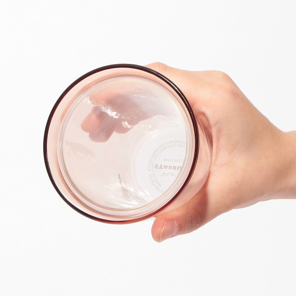 Vaso de Cristal de Doble Pared resistente al calor Starbucks Japan 2025 Valentine's Day beige 355ml