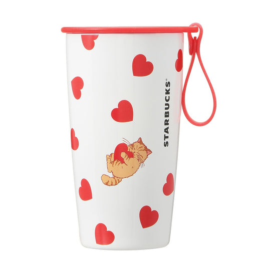 Vaso de Acero Inoxidable con gatito Starbucks Japan 2025 Valentine's Day 355ml