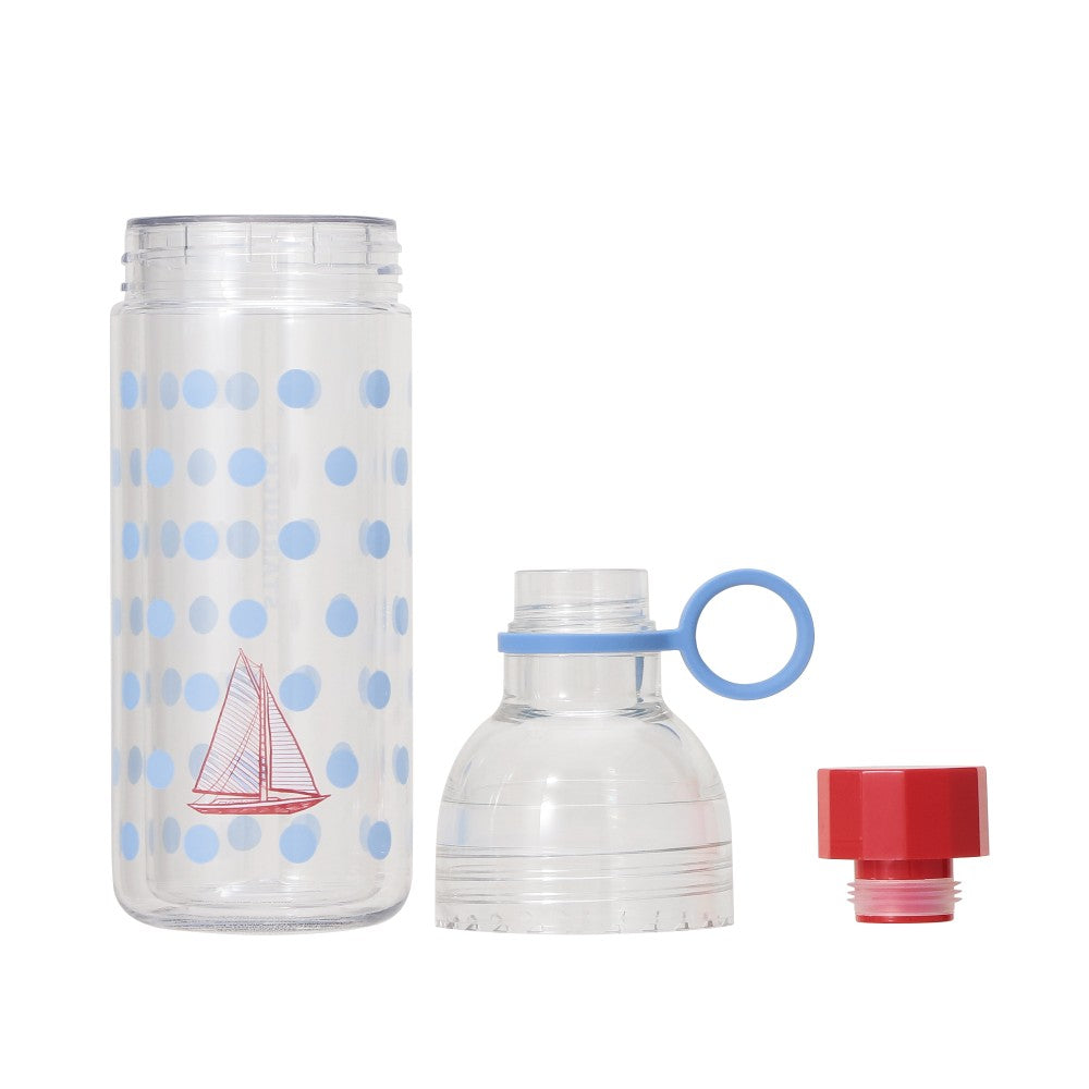 Botella Marine Dot de doble pared con correa de 473 ml Marine Look Collection Japan 2025
