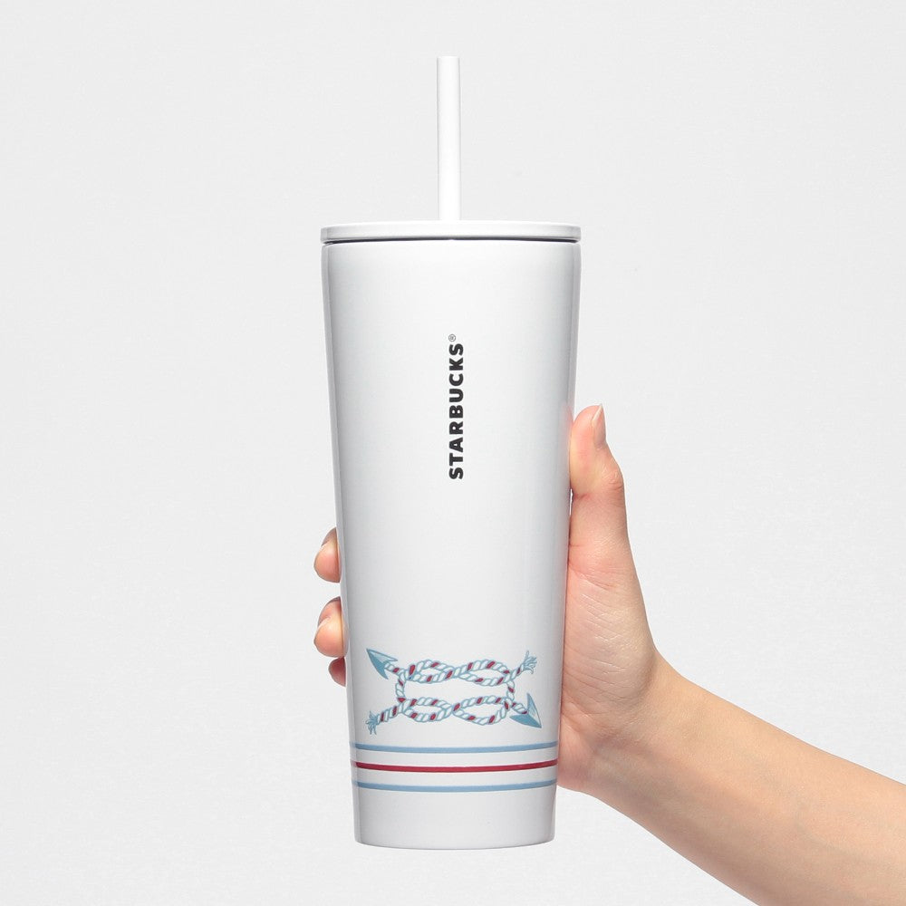 Vaso de acero inoxidable con borde marino, 473 ml Marine Look Collection Japan 2025