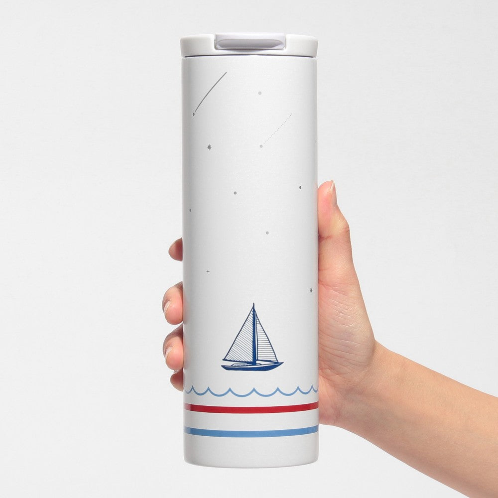Termo de acero inoxidable con borde marino de 473 ml Marine Look Collection Japan 2025