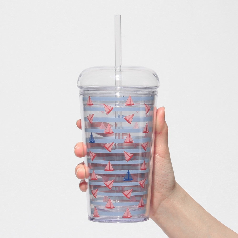 Vaso de agua fría con borde marino de 355 ml Marine Look Collection Japan 2025