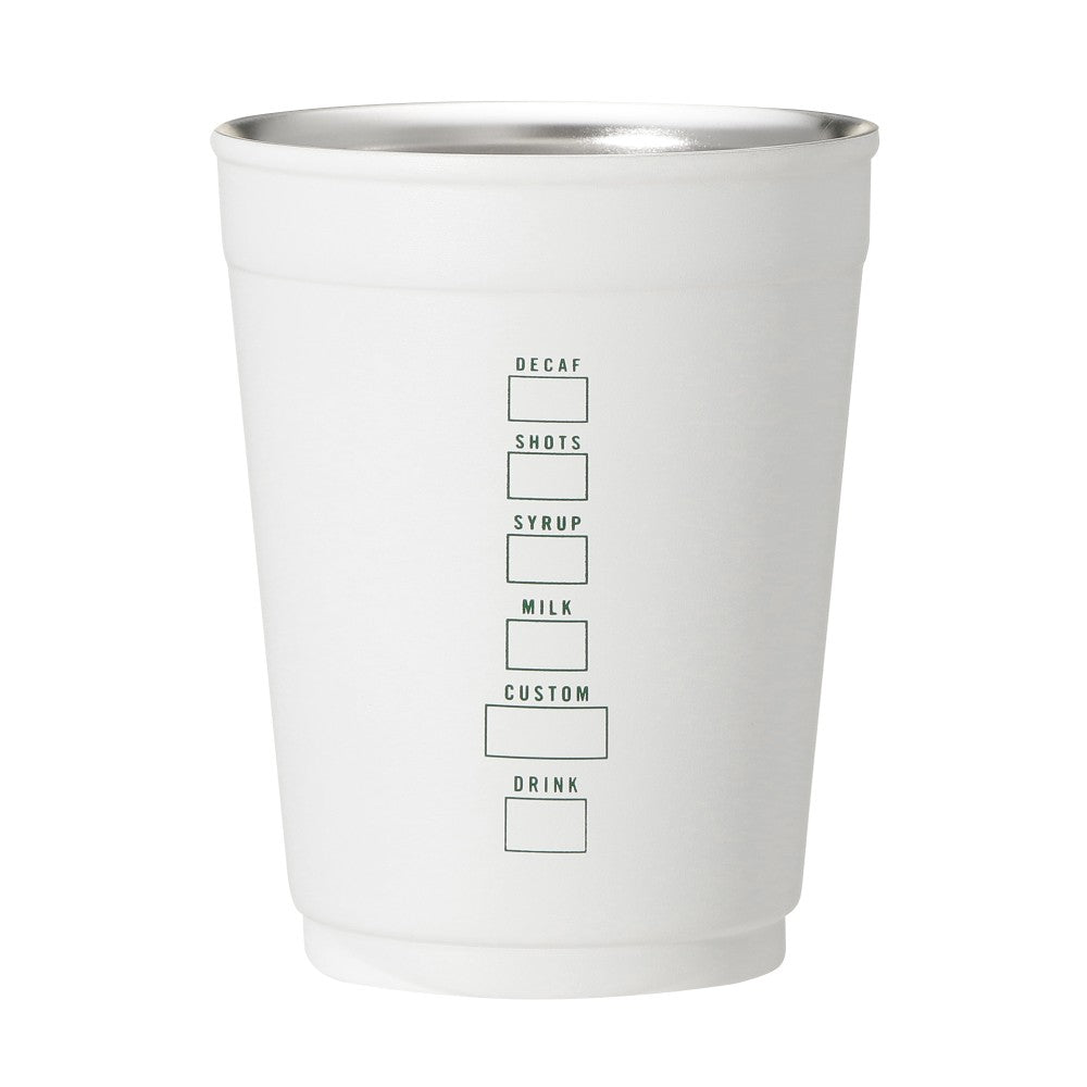 Portavasos/vaso de acero inoxidable 2WAY, blanco mate , 355 ml Enjoy the Day Out Japon 2025