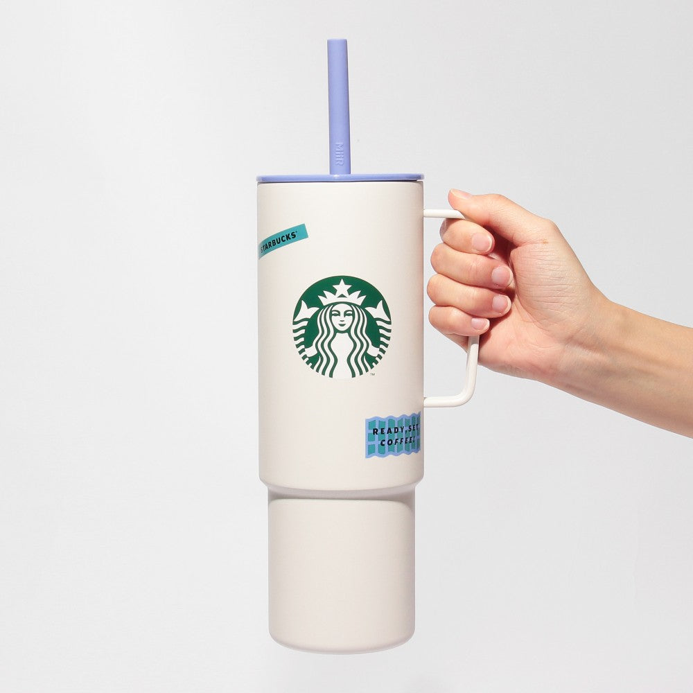 Vaso frío de acero inoxidable con asa MiiR blanco 932ml Enjoy the Day Out Japon 2025