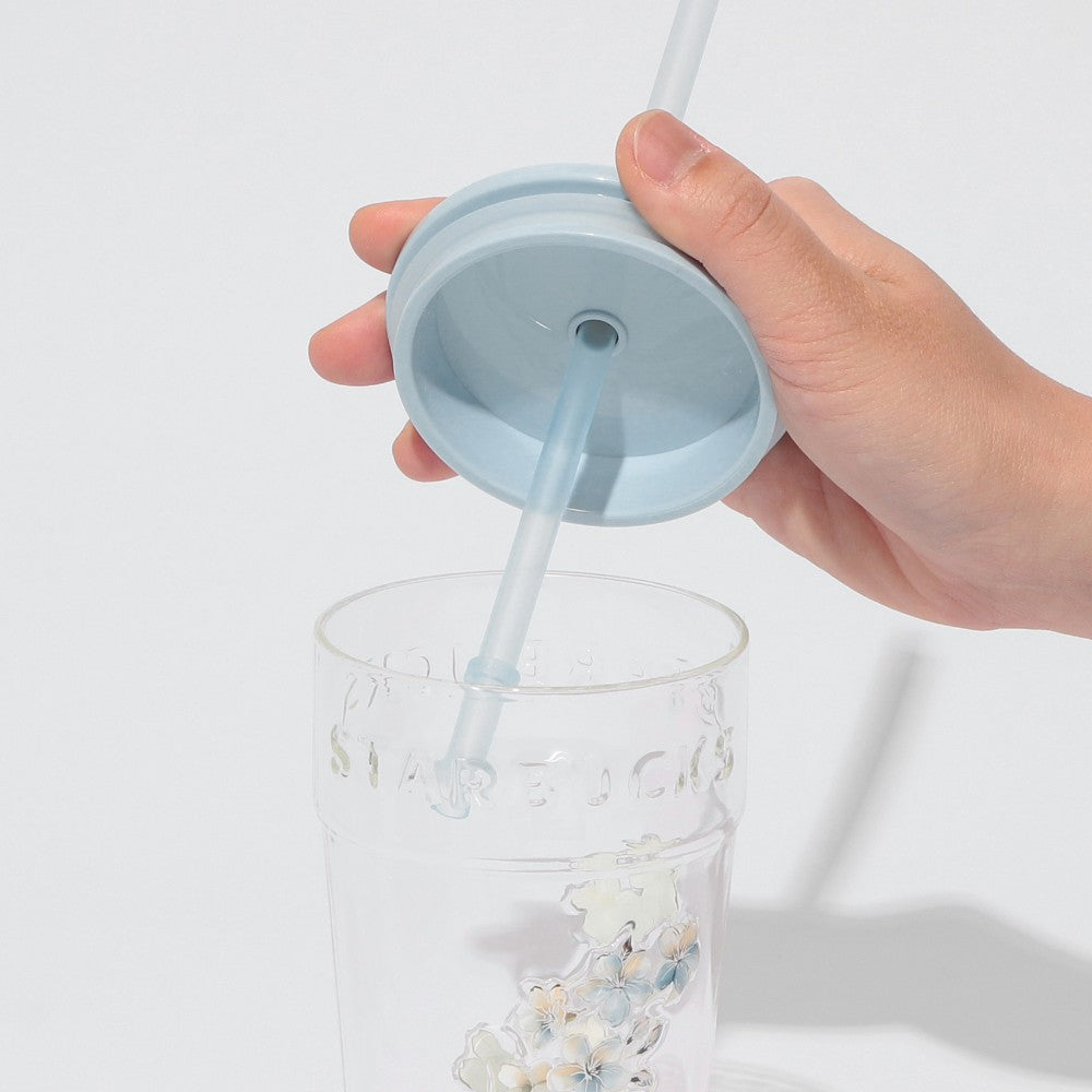 Vaso de vidrio SAKURA2026 Azul Aly 473ml Sakura Twinkle Gentle Starbucks Japon 2026