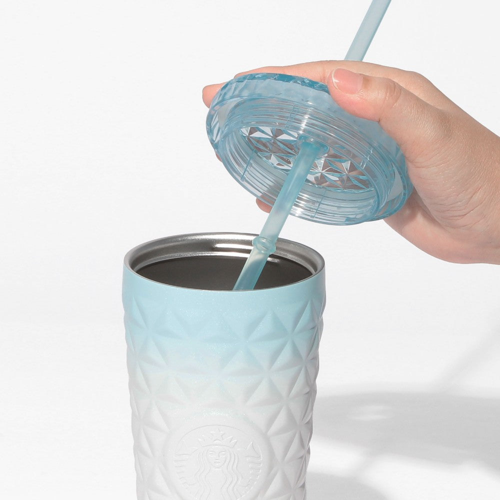 Vaso de acero inoxidable para bebidas frías, degradado azul natural, 591 ml Starbucks Happry Spring Days Japon 2026