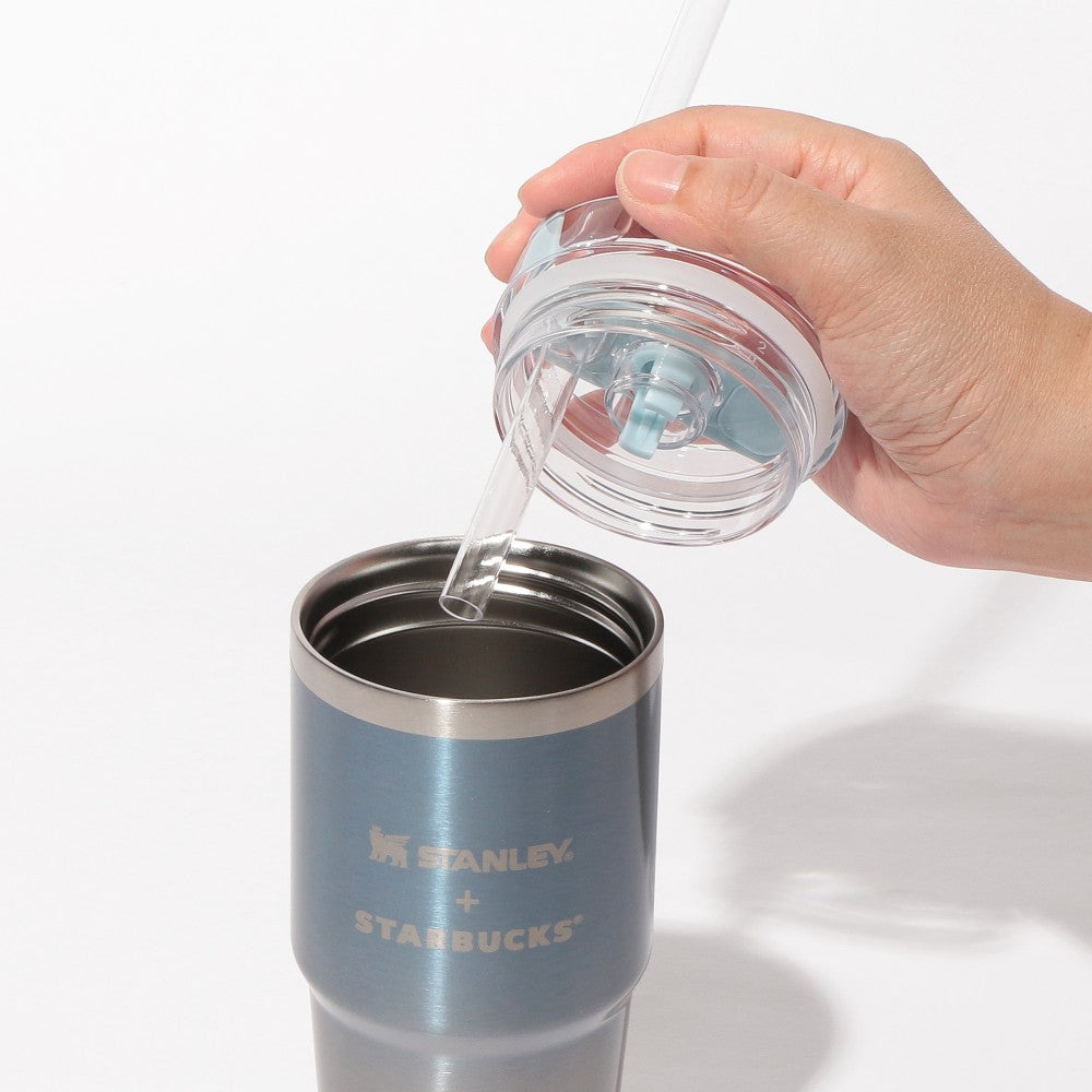Vaso de acero inoxidable de 3 vías STANLEY, degradado azul hielo, 414 ml. Feel the breeze Japon 2026