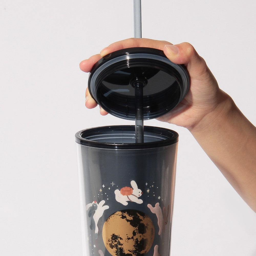 Vaso térmico para bebidas frías del Festival de Otoño 2026, diseño de conejo azul marino, 710 ml Bunny Autumn Festival Japon 2026