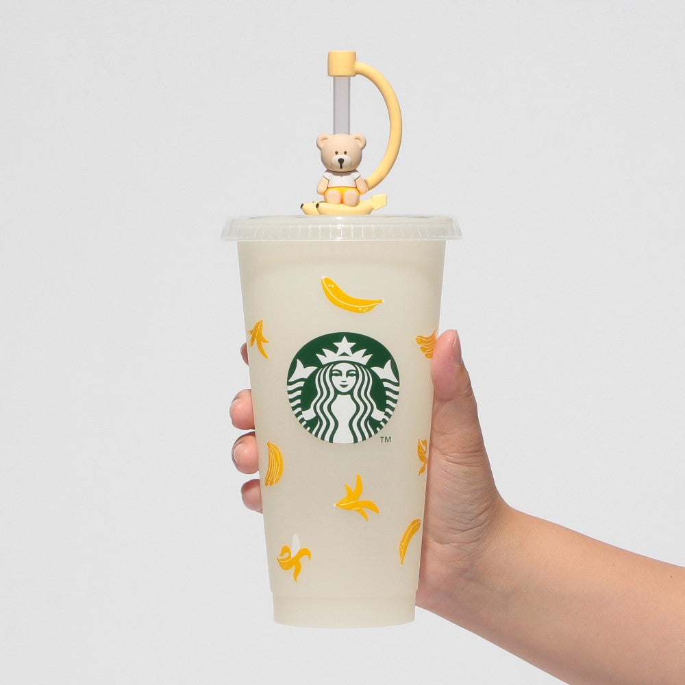 Vaso de plastico reutilizable que cambia de color con forma de plátano (710 ml) + tapa con pajita reutilizable Bearista Starbucks Nana Starbucks Japon 2026