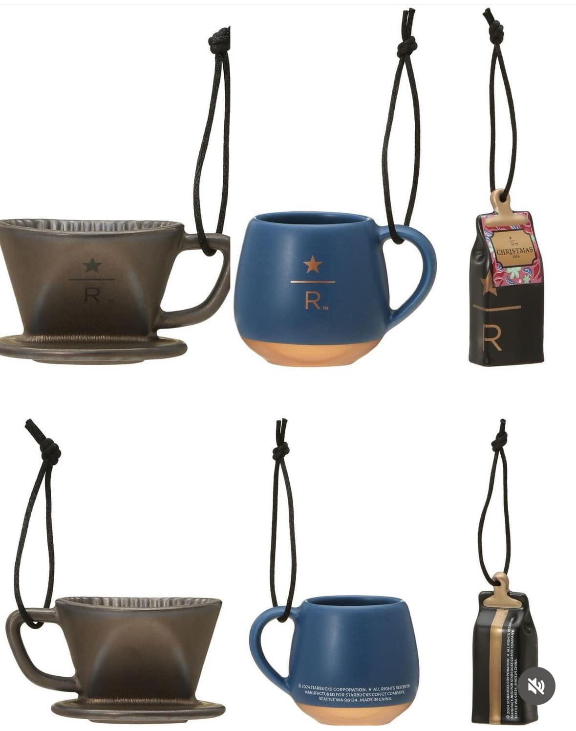 Ornamentos Reserve Starbucks Holiday Japan 2024