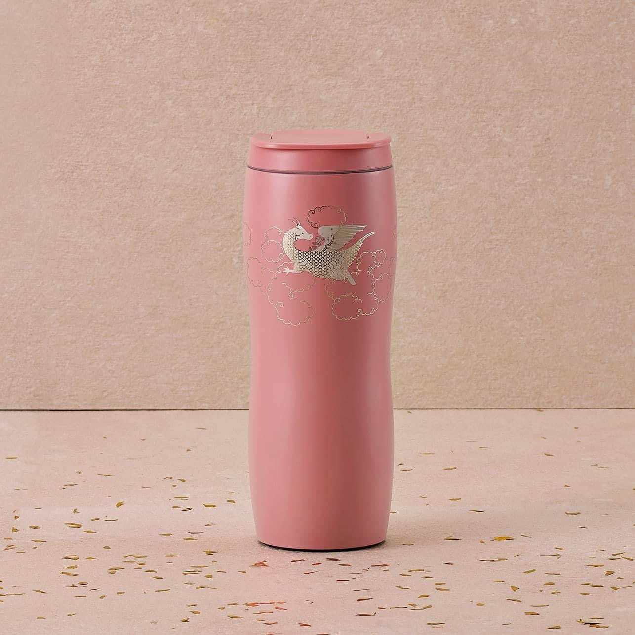 Tumbler 'Año del Dragón' de Acero Inoxidable con Diseño de Dragón 16oz