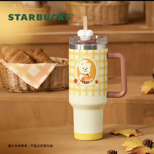 Starbucks 2025 China Cute Bear Dessert House 44oz SS Tumbler