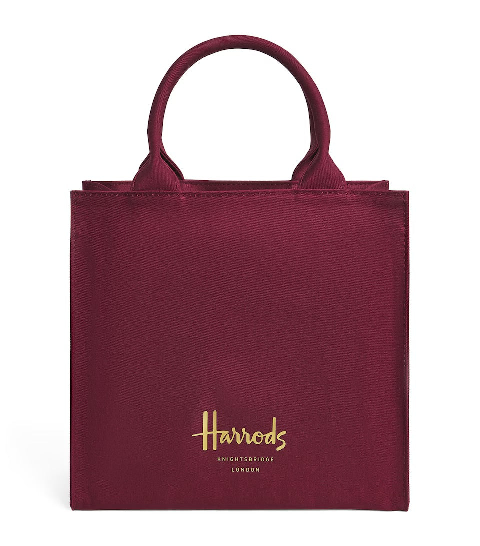 Harrods Small Logo Tote Bag | Burgundy