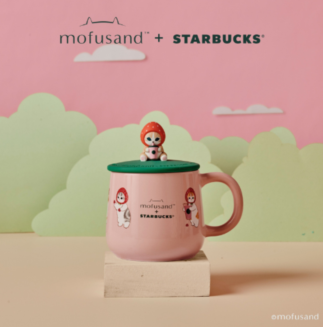 Ceramic Mug with Lid Strawberry Mofusand x Starbucks Singapore 2025