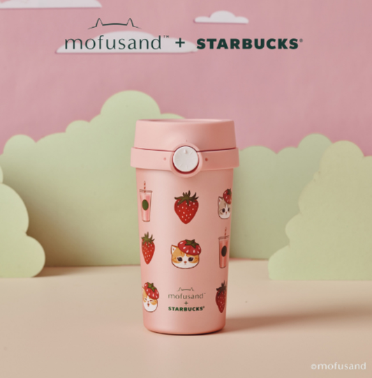 Vaso de Acero Inoxidable 12oz Strawberry Mofusand x Starbucks Singapore 2025