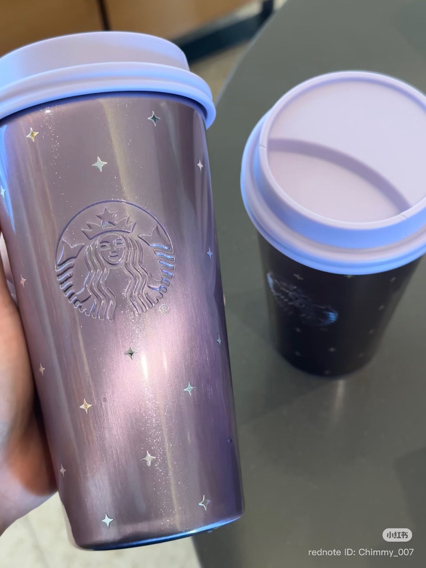 Elma Starbucks China purple night galaxy 2026 acero inoxidable