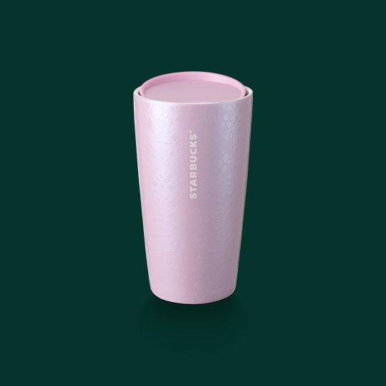 Vaso de Ceramica 12oz Ceramic Pink Milky Island