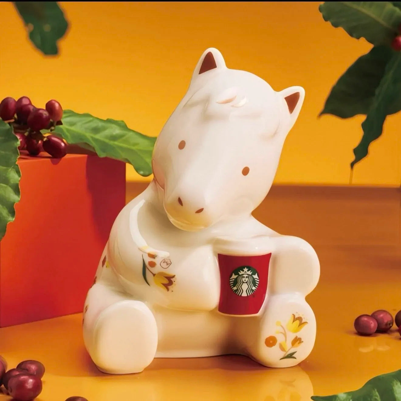 Starbucks 2026 China Year of Horse White Piggy Bank