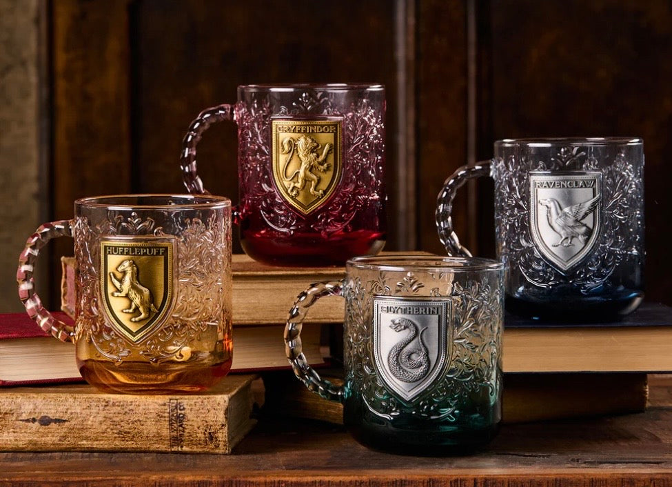 House Mascot Hogwarts taza de vidrio
