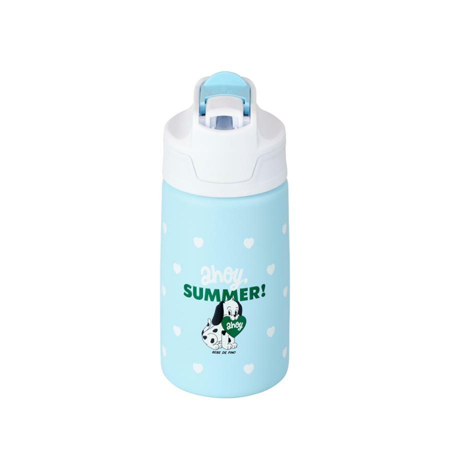 Termo de Acero Inoxidable con Popote Azul Starbucks x Bebe de Pino 2025 370ml
