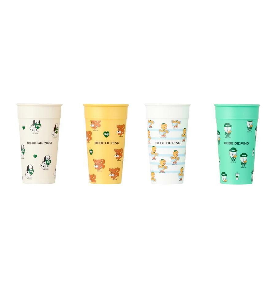 Set de Vasos Apilables 4 piezas Starbucks x Bebe de Pino 2025