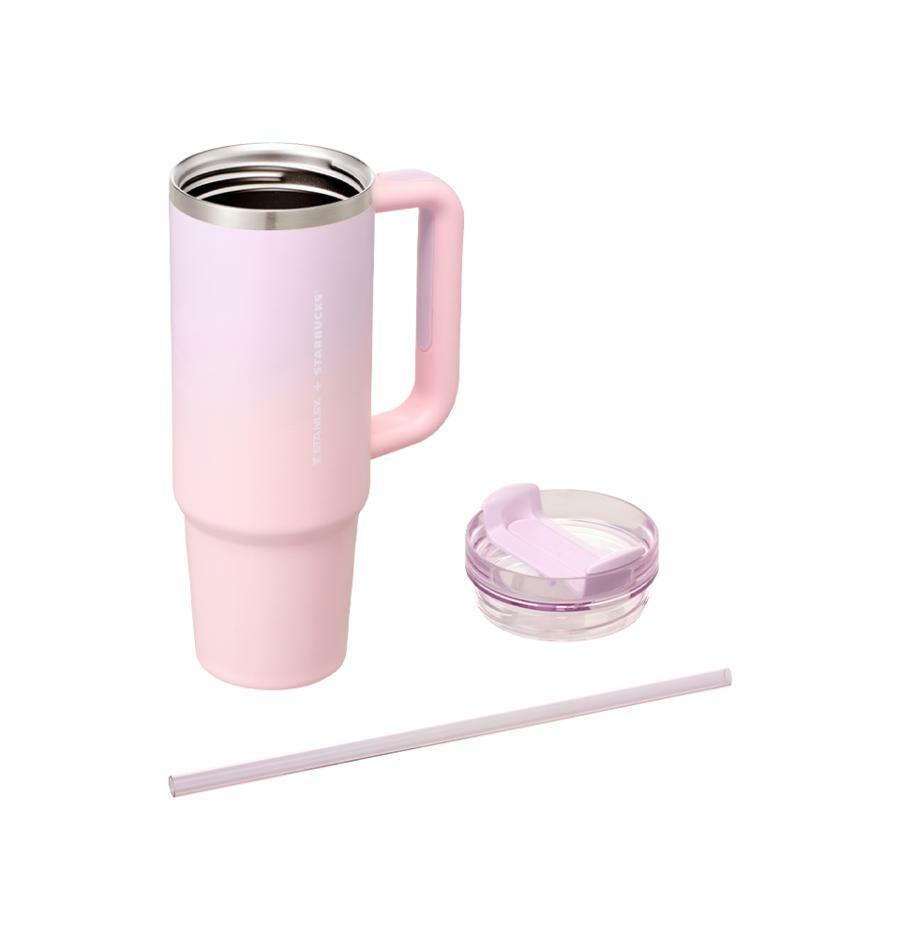 Vaso Stanley Quencher de acero inoxidable Blooming de 887 ml Starbucks Corea Sakura 2026 Pink Collection