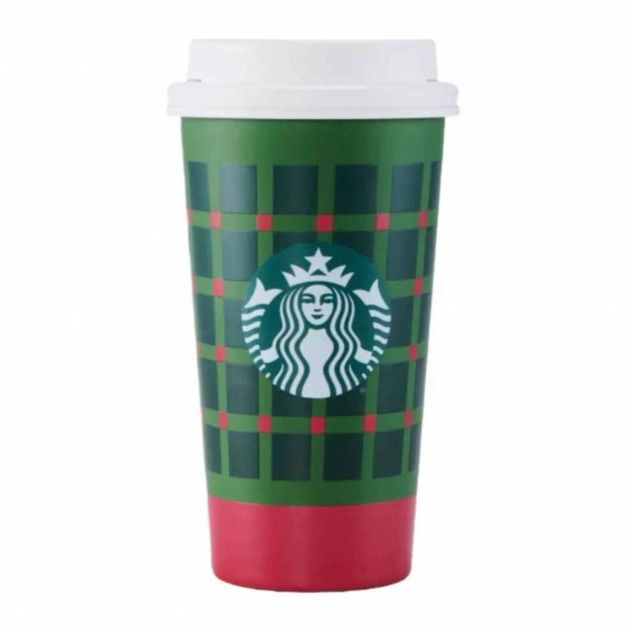 Starbucks 2025 China Warm Christmas Green Check 15oz SS Tumbler