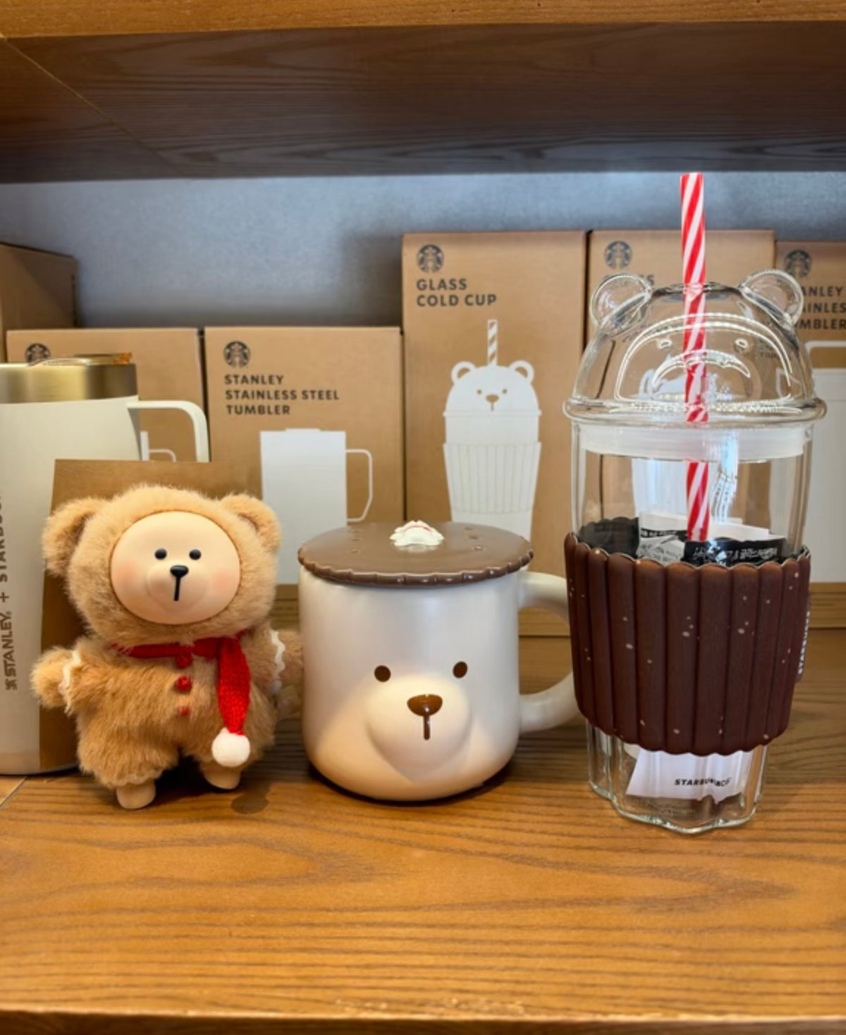 Starbucks Korea Christmas 2026 Vaso Transparente con Popote 17 oz